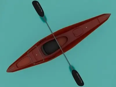 Kayak  Low-poly 3D model