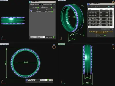 Diamond Jewelry Ring 3D print model 3D print model