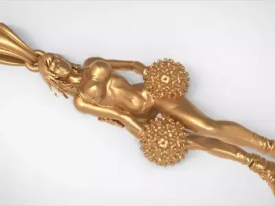 Cheerleader Pendant Necklace Jewelery 3D print model