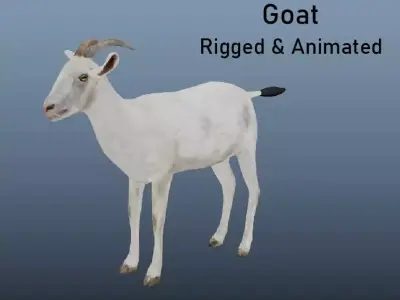 Goat  Animated VFX Grace  Low-poly 3D model