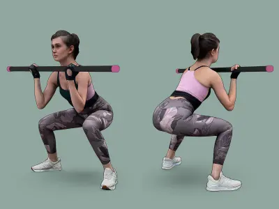 Stylized Fitness Character 3D model