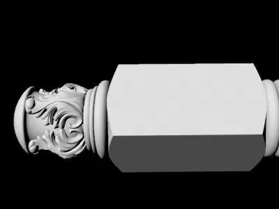 antique baluster 3D model get
