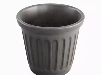 Plastic Flowerpot 02 3D model
