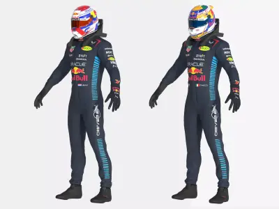 F1 Red Bull Suit 2024 3D model