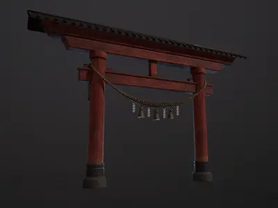 Torii Gates Low-poly 3D model