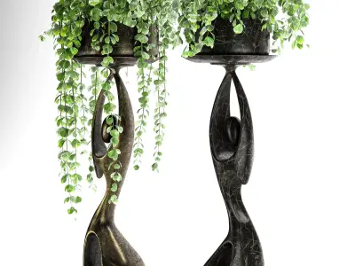 Metal Plant Set 09 3D model