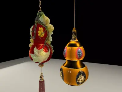 Chinese red lantern  3D model