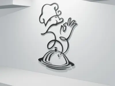 Kitchen Wall Decoration - Chef 3D model