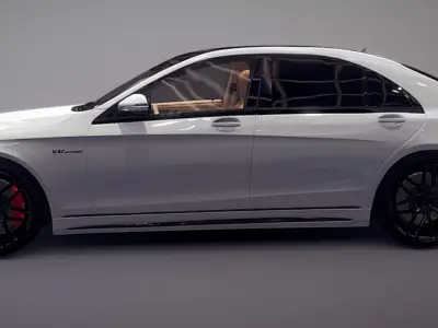Mercedes-Benz s65 AMG V12 Low-poly 3D model