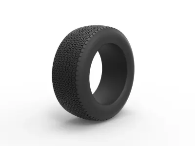 Tire of Dirt Modified stock car V8 Scale 1 to 25 3D print model