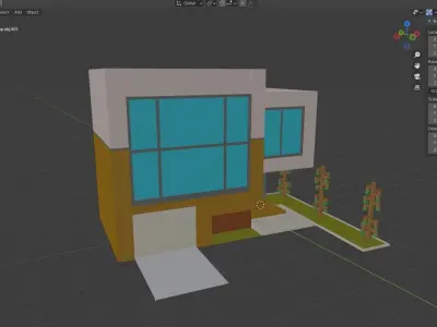 Lopwpoly House 17 Low-poly 3D model