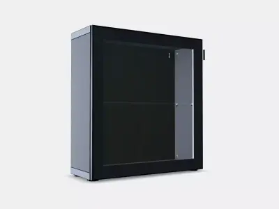 BESTA Shelf unit with glass door 21 Low-poly 3D model