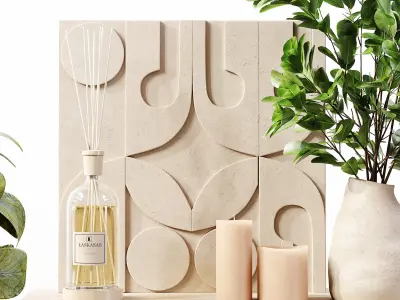 Decorative Set 204 Low-poly 3D model