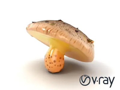 Futuristic Glowing Mushroom model pack Low-poly 3D model