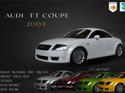 AUDI  COLECTION  CARS  1983-2012 3D Model Pack