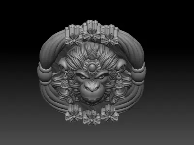 Hanuman ji frame for 3d print and CNC 3D print model
