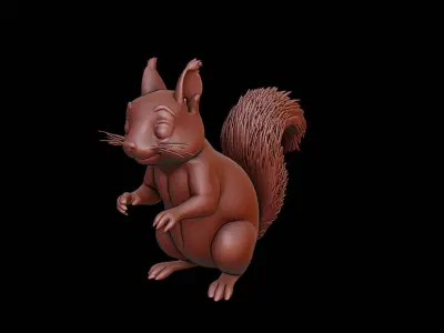 Squirrel Animal Sculpture 3D print model