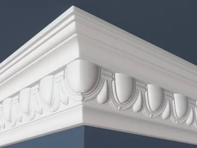 Decorative Crown Molding 3D model 12