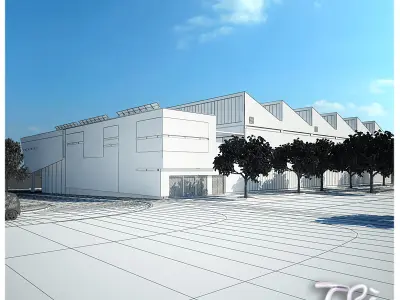 SPORTS COMPLEX BUILDING 2 3D model
