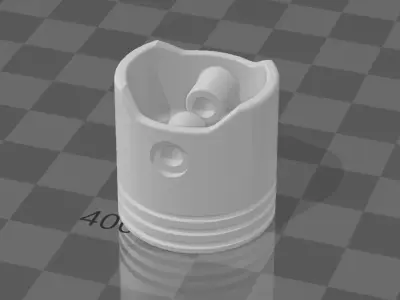 Piston Keyshain Low Clean up Free 3D print model