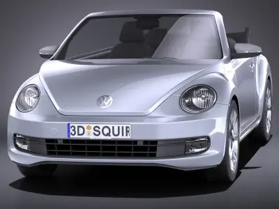 Volkswagen iBeetle Convertible 2015 VRAY 3D model