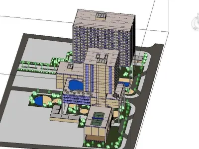 office bulding complete revit project 3D model