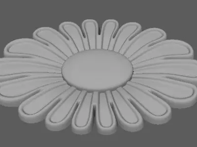 Central decor ornament for furniture 3D model 47