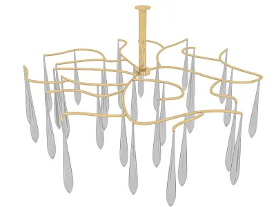 ceiling modern chandelier 3D model Low-poly 3D model
