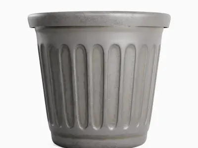 Plastic Flowerpot 02 3D model