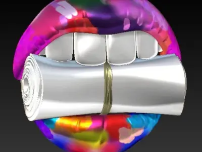 DOLLARS IN THE TEETH 3D PRINT MODEL 3D print model