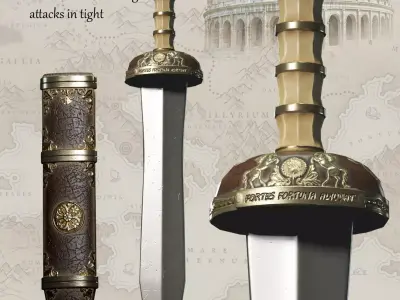 Roman weapon 3D model Low-poly 3D model