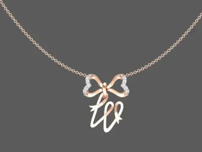 Alphabet -W- Pendant 3D print model