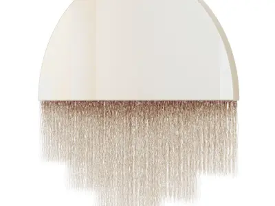 Boho fringed mirror 3D model