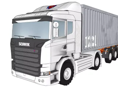 DumpTruck container truck 3D model