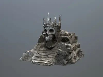 skull cave Low-poly 3D model purchase