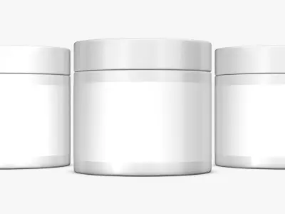 Cosmetics Jar with Cream 3D model