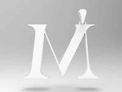 Alphabet Latin M 3D print model