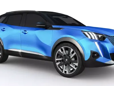 Peugeot e-2008 2023 Low-poly 3D model