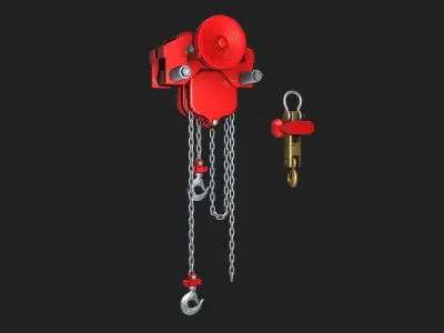 Chain hoist and Crane scales r2 3D model