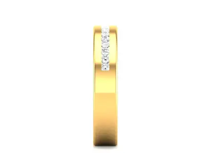Band 3dm Render Details gold wedding with diamonds 3D print model