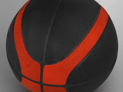 Basketball ball EBA black Low-poly 3D model