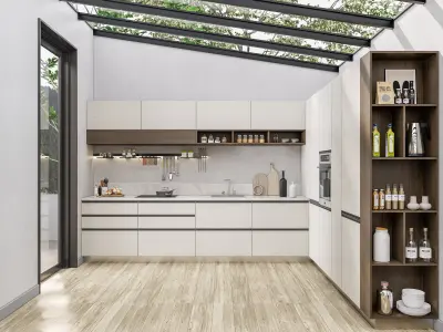 Kitchen fully parametric  Resizable manufacturable  0020 3D model