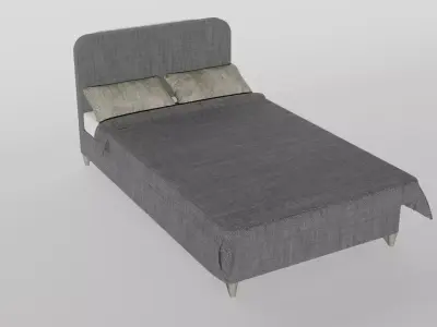 Modern Upholstered Bed  Struct3D  PBR 4K Textures Free 3D model