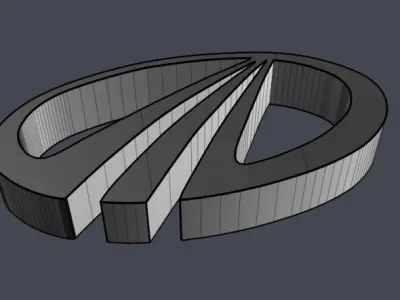 Mahindra logo CAD model 3D model