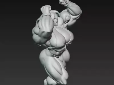 Bodybuilder Woman 03 3D print model