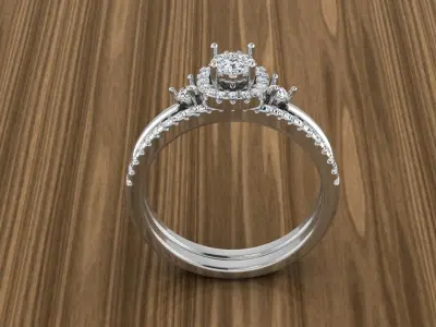 Diamond Jewelry Ring 3D print model