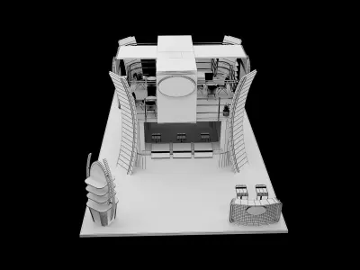 Booth Exhibition Stand a543b 3D model