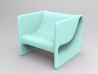 Muhga Chair Low-poly 3D model