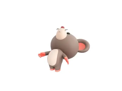 Character184 Rigged Rat 3D model