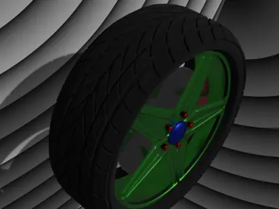3D Car Tire Low-poly 3D model